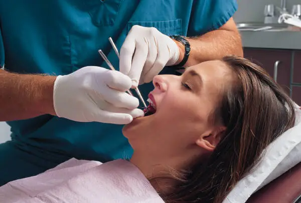 patient receiving dental work